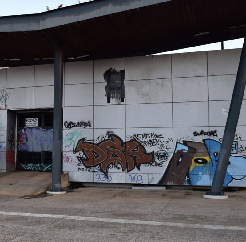 Vorher Graffitientfernung