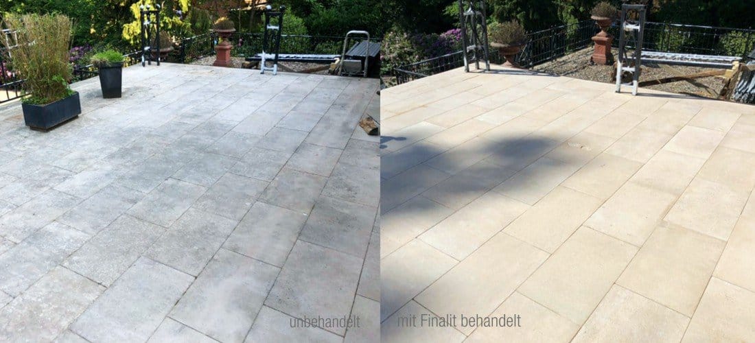 Sandstein Terrasse reinigen