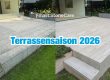 professionelle Terrassenreinigung Naturstein mit Reinigungsmaschine