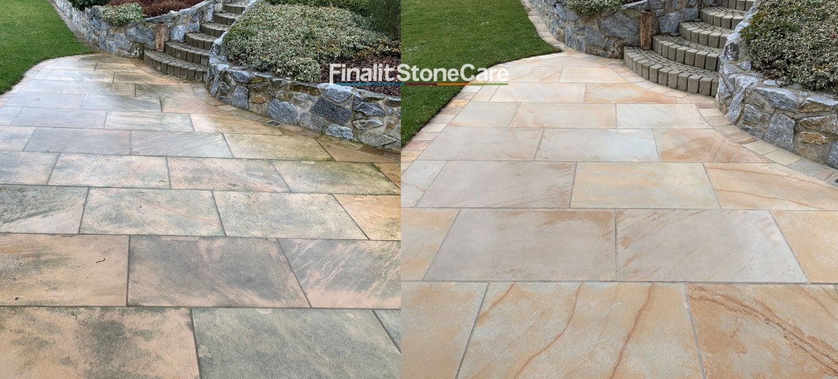 Naturstein Terrasse professionell reinigen