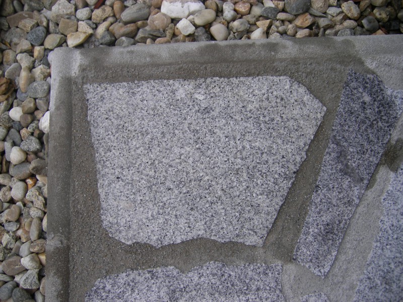 Steinoberfläche, nachher